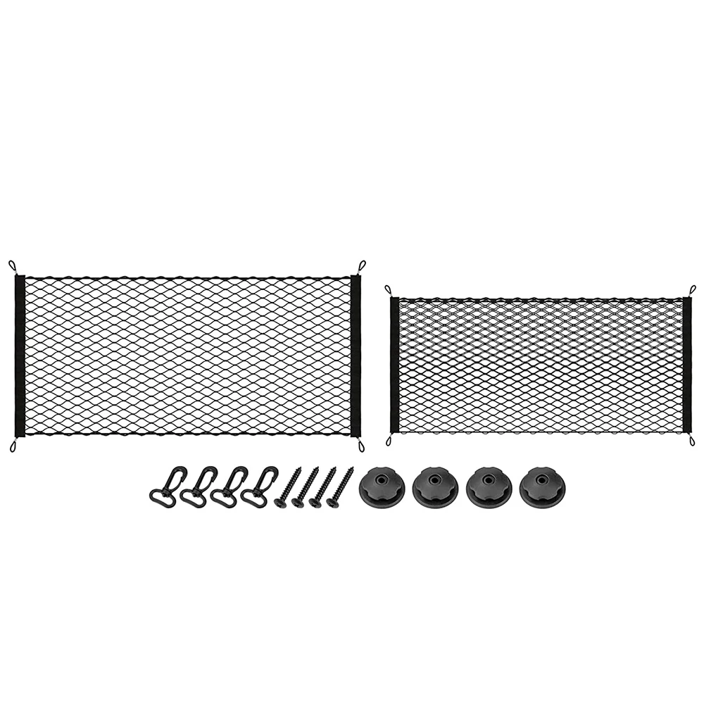 

110X90CM Car Trunk Rear Storage Net Truck Car Cargo Net 90X40CM Trunk Luggage Net Suitable for SUV Van Car Truck