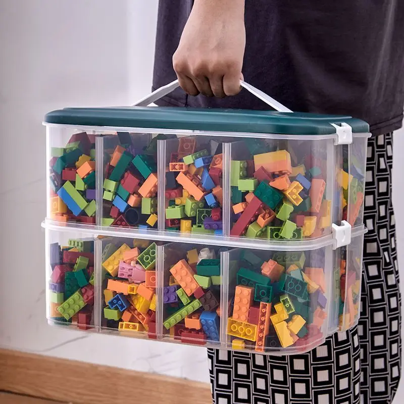 Stackable Plastic Craft Storage Box with Removable Dividers Easy