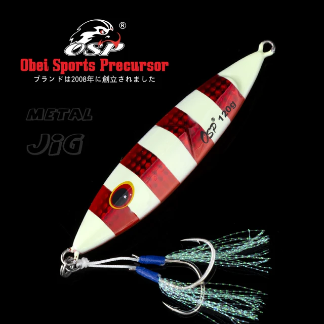OSP Metal Slow Jigging obei jig Lures 100mm Sinking Laser Luminous Seawater Fishing  Bait Artificial Fake Pike Fish Accessories - AliExpress