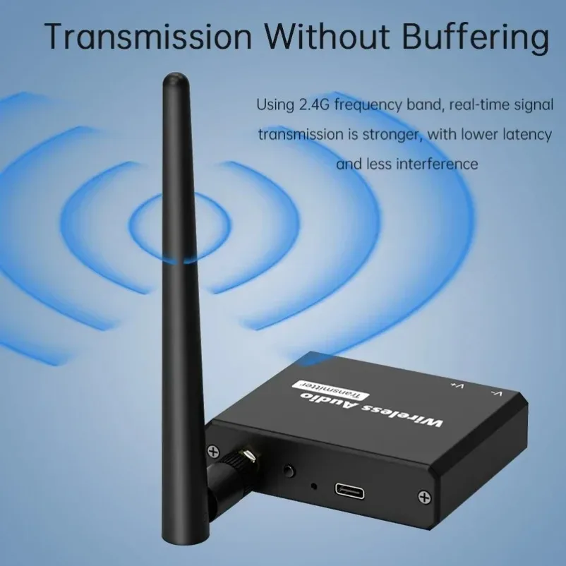 50M 2.4G Wireless Audio Transmitter Receiver 3.5mm RCA Converter