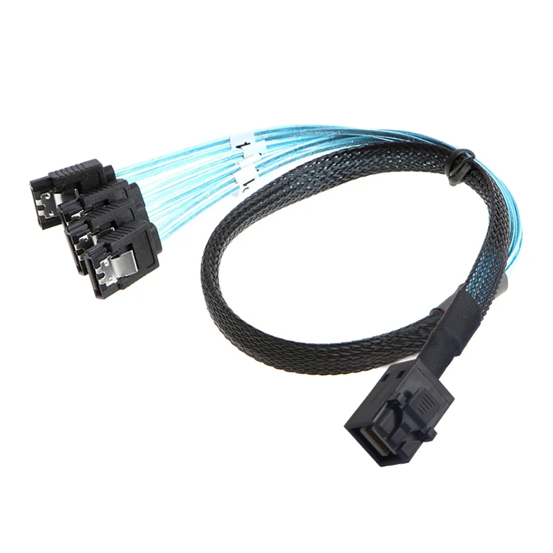 미니 SAS HD 12G SFF8643-4 SATA 내부 케이블, SFF 8643 마더보드 컨트롤러-4 SATA 하드 드라이브 서버 케이블