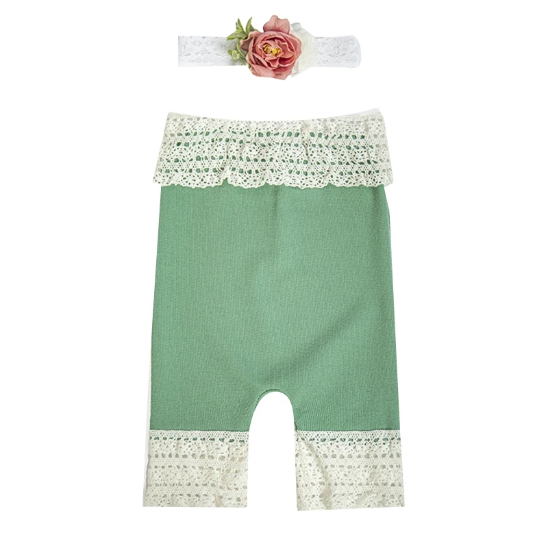

Newborn Photography Props Baby Lace Romper Outfit Headband Studio Photo Props 69HE