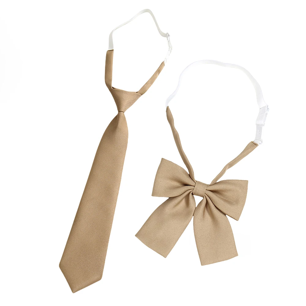 Lazy JK Kleine Krawatte, Fliege für Studenten, einfacher Stil, Schuluniform, klassische Krawatten, solide Fliegen, Krawatten, rote Mädchen-Fliegen – Detail 9