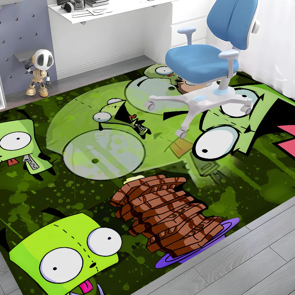 Invader Zim Cartoon Bathroom Mat Retro Multiple Choice Living Room Kitchen Rug Non-Slip Bedside Mats