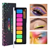 8-Color Water-Soluble Fluorescent Body Paints Halloween Dark Night Glow Paintbrush DIY Quick Dry Camouflage Paste Eyeline Makeup 1