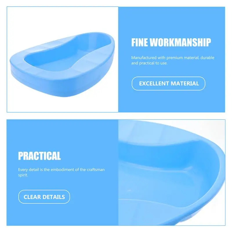 Thicken Bed Pan Bedridden Paralyzed Elderly Care Bedpan Plastic Toilet Bowl Drop Shipping (Blue, Random Color) 5