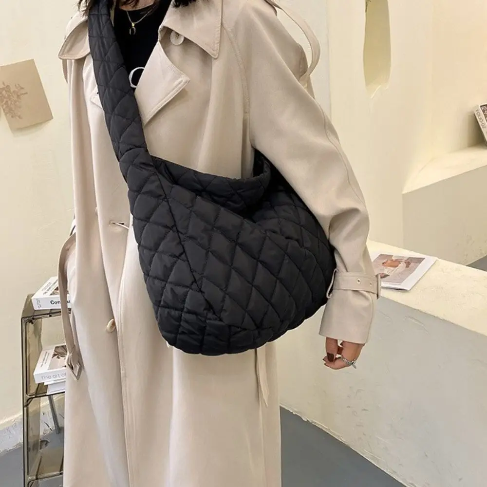 

Fashion Space Cotton Commuting Lattice Pattern Large Capacity Messenger bag Tote Bags Handbag Women Shoulder bag