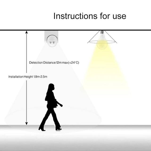 Sensor de movimiento AC220-240V, Detector de movimiento automático,  interruptor de 180-360 grados, luz infrarroja para exteriores,  temporizador, Sensor de movimiento PIR - AliExpress