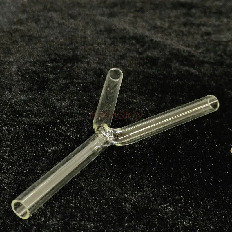 Glass Tube Y-shaped Tube 5-6mm Elbow Tee Glass Instrument Chemical Experiment Consumables