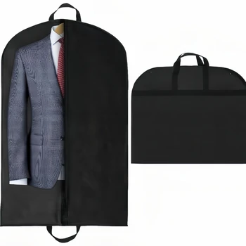 Cappotto dal design di fascia alta completamente chiuso: protezione per armadio sospeso per riporre vestiti, borsa portaoggetti con cuciture rinforzate 1
