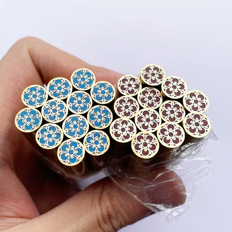 

8mm Mosaic Pin Rivet for Knife Handle Decorative Rivets Colorful Flower Resin Filling Mosaics Rivets Nail Brass Tube Length 60mm