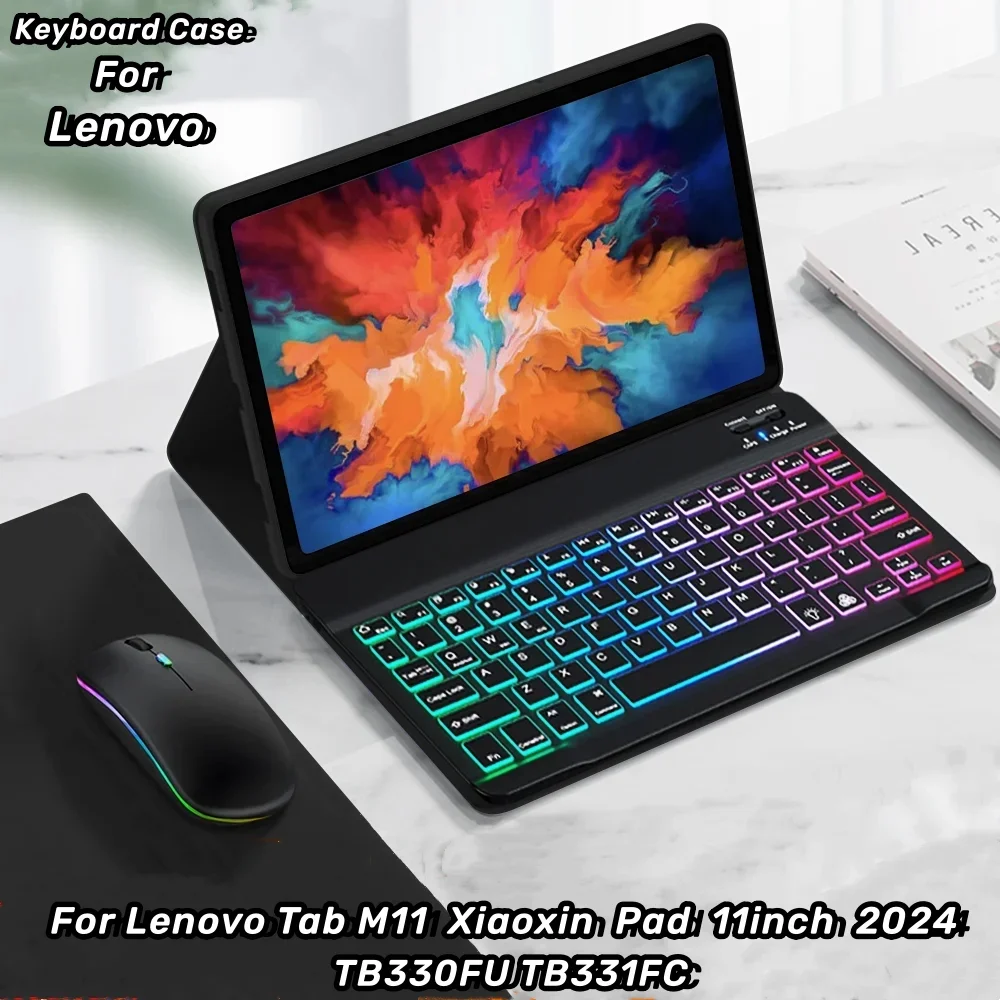 Premium Tablet Cover with Backlit Keyboard and Multi-Language Support