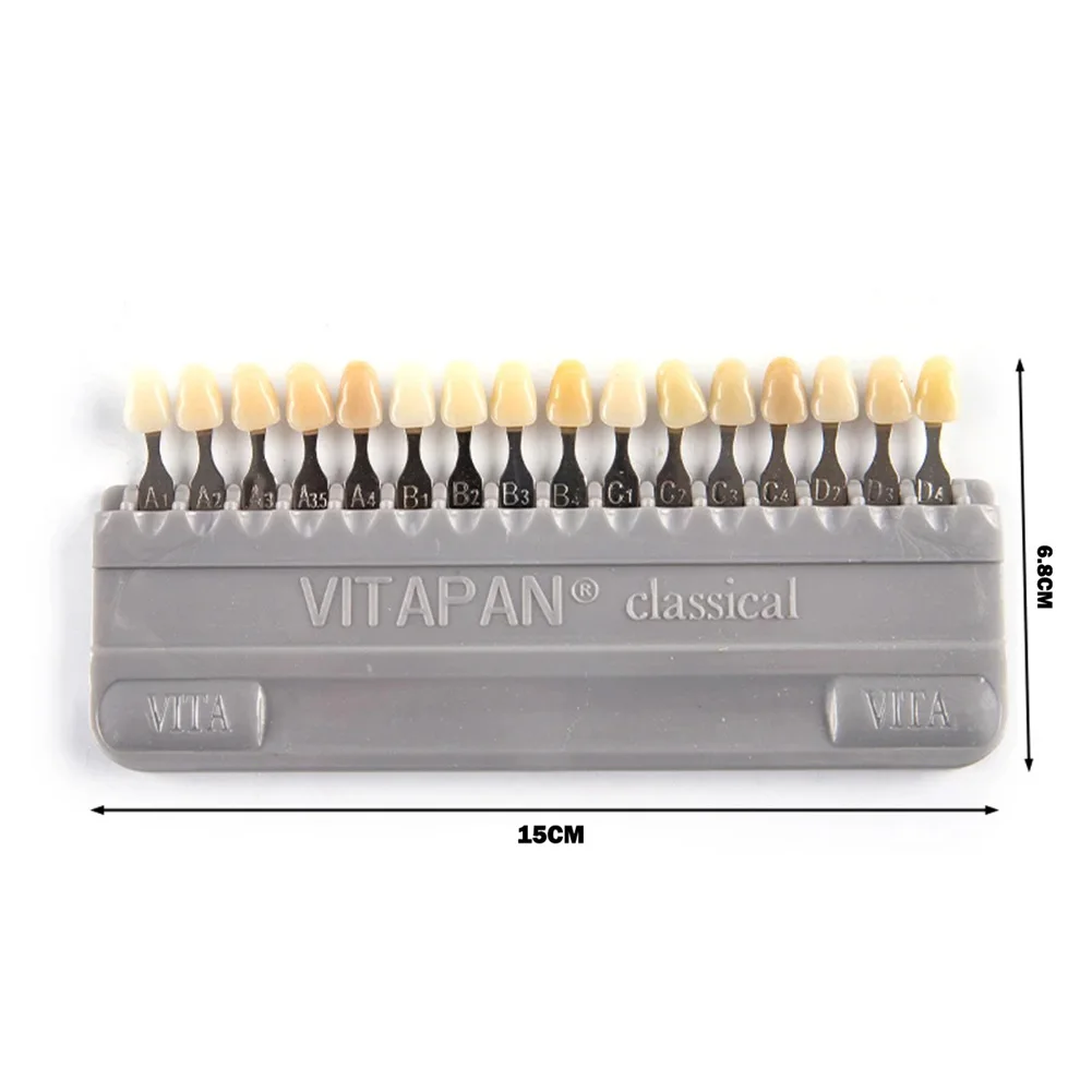 VITA 16 Colors Dental Lab Bleach Shade Guide A1-D4 Composite Resin Teeth Whitening Comparing Denture Model Colorimetric Plate