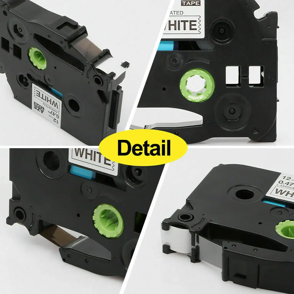 1-100PK 231 12mm TZ-White-Tape TZ 231 TZ231 TZ221 TZ 211 Black on White Laminated Label Compatible for Brother PT Label Maker