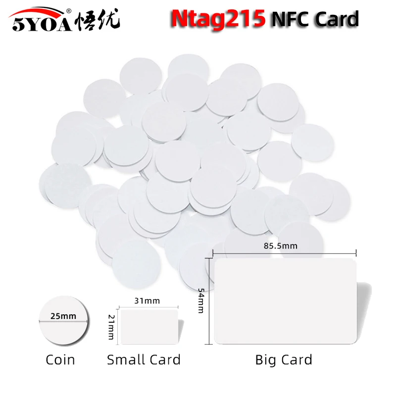 100/50pcs NFC Ntag215 karta monety 13.56MHz NTAG etykieta karta 215 etykiety RFID o średnicy 25 mm pudełko Animal Crossing karta