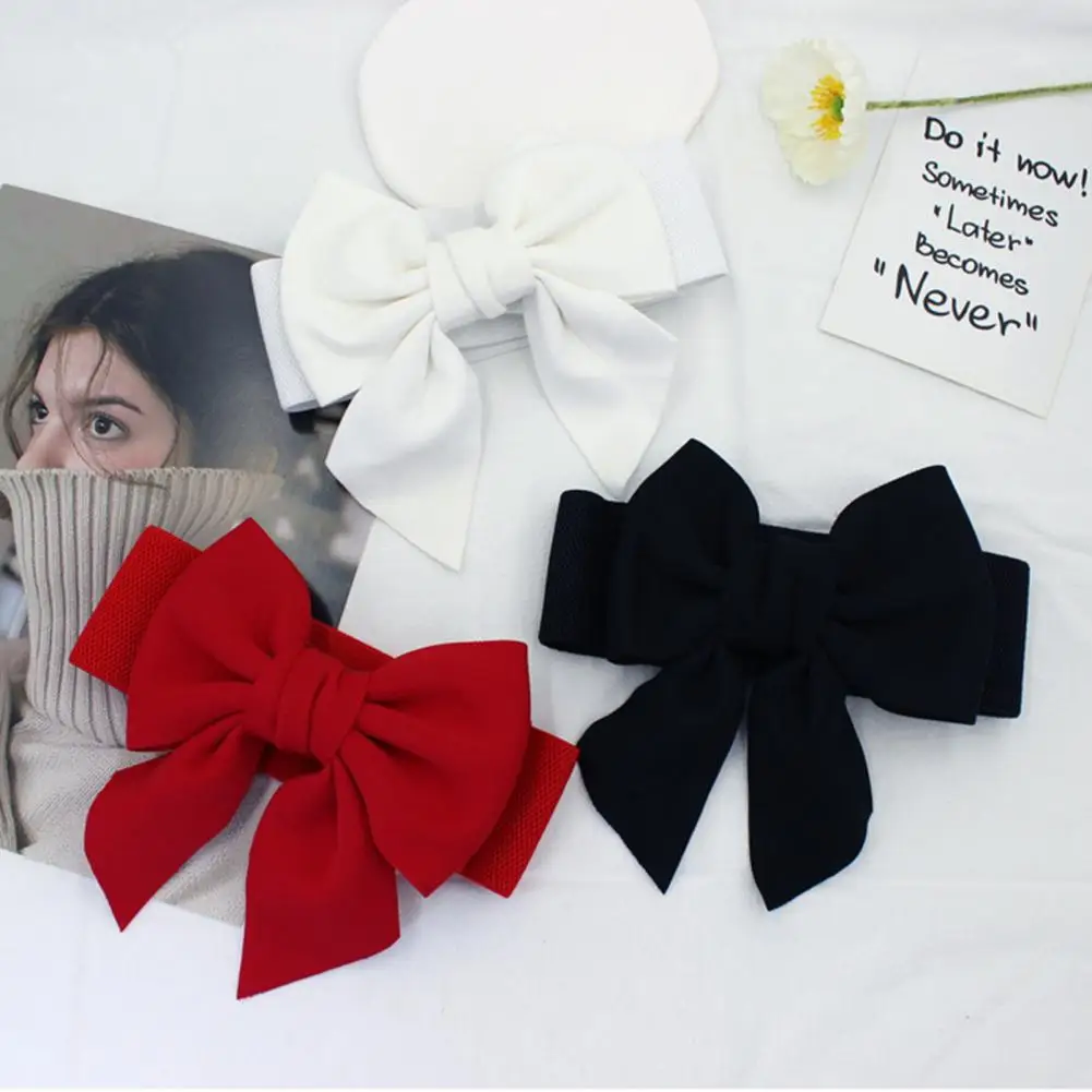 

Women Bow Belt Versatile Women's Elegant Bowknot Elastic Belt Wide Dress Decorative Waistband for Stylish Waist Decoration Women
