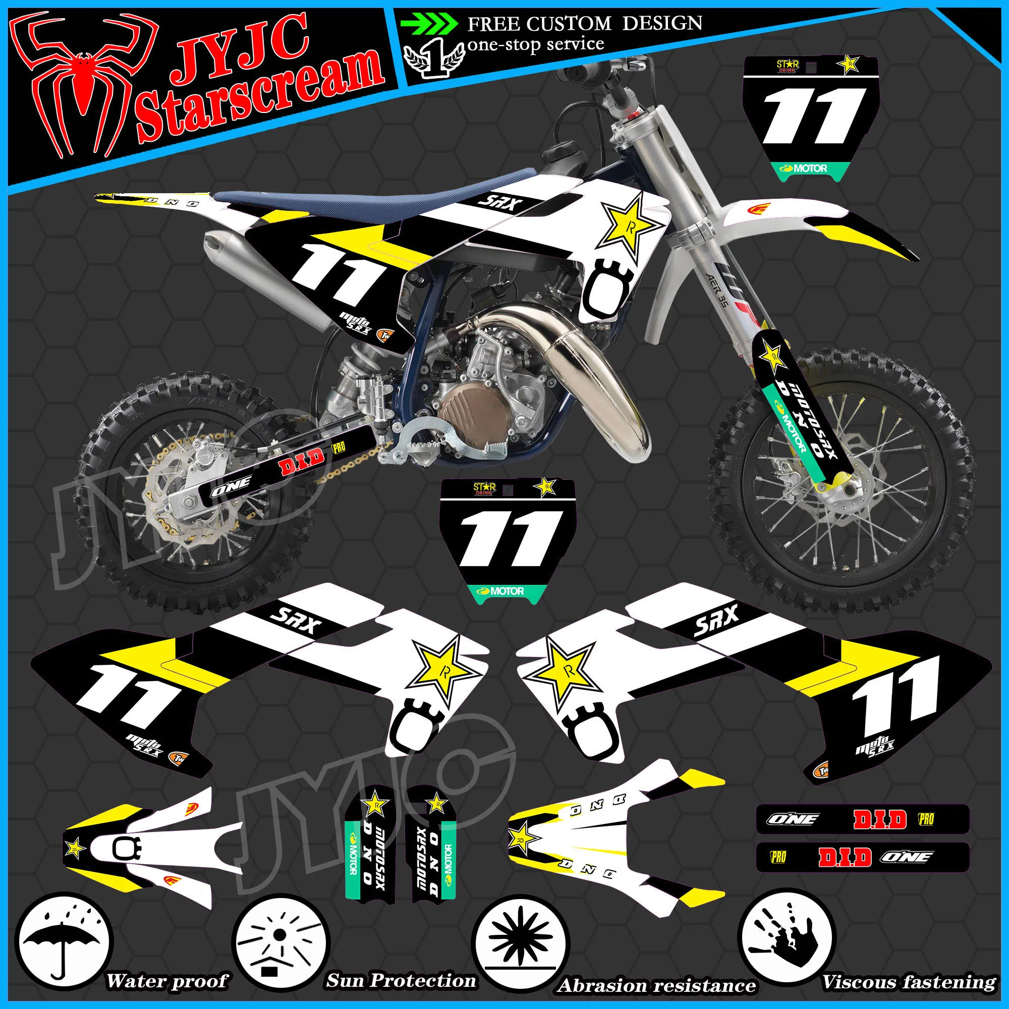 Graphic Kit for Husqvarna 2017 2018 2019 2020 TC50 Motorcycle Decal Stickers