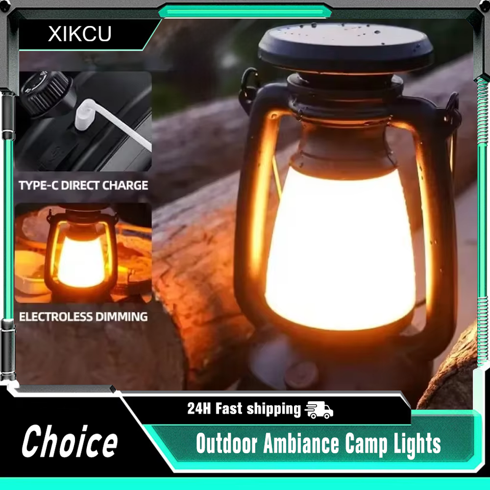 Charging Decoration Atmosphere Light Retro Horse Light Led Desk Lamp Outdoor Camping Bar Light Table Light Lantern Home Decor