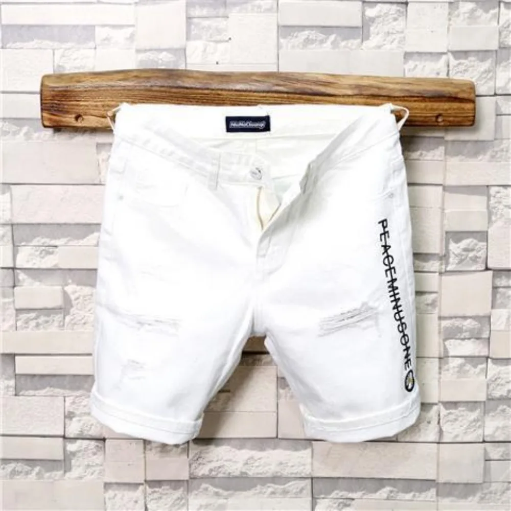 Summer Outdoor Invisible Open Crotch Sex Pants Light Blue Ripped Jeans Boyfriend Cargo Denim Pants Men Streetwear with Pockets