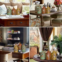 Vintage Ceramic Kitchen Jars Storage Jars Retro Tea Candy Jar Tin Sugar Cans Organizer Paint Storage Tanks Cooking WF1023303 2