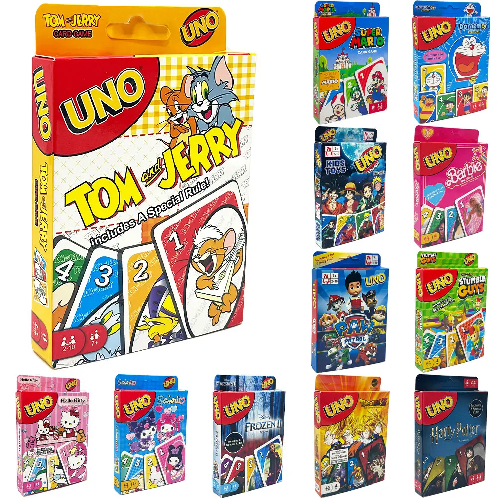 

ONE FLIP! uno tom&jerry Board Games Playing Card UNO No mercy Card Christmas Table Game for Children Adults Kid Birthday Gift