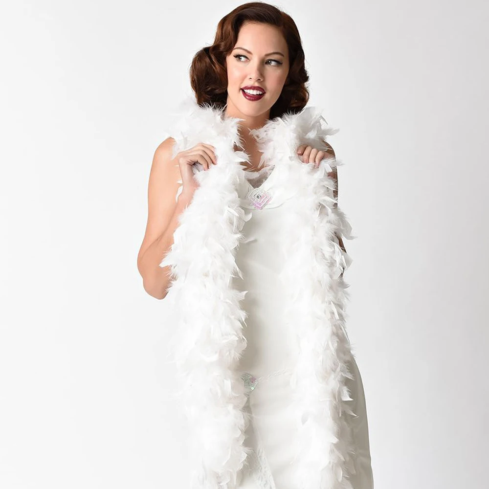 Full Marabou Feather Boa - 2 Yards - White