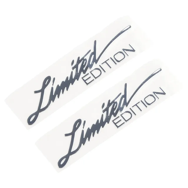 2x Car Motorcycle Stickers Silver Limited Edition Logo Emblem Badge Metal Sticker Decals Car Accessories 5
