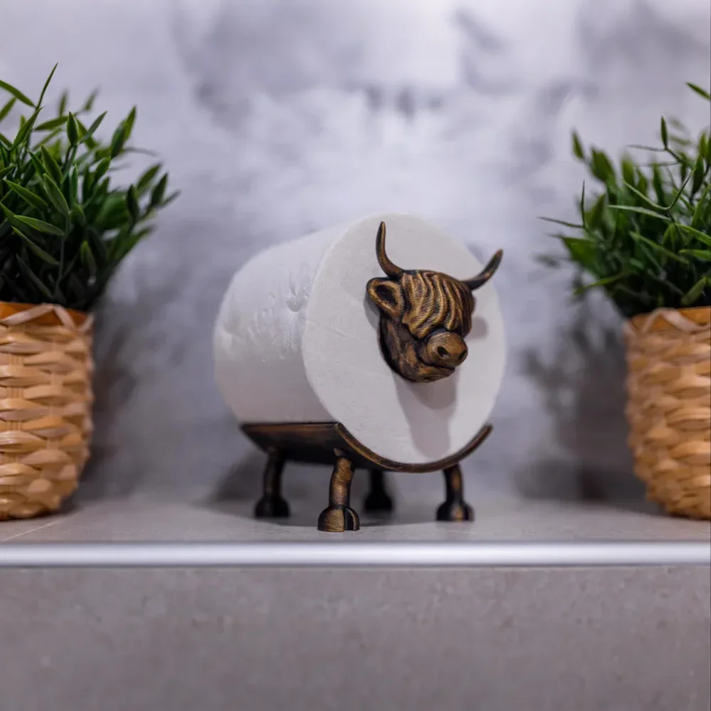 Highland Cow Shaped Toilet Paper Holder: Nordic Creative Home