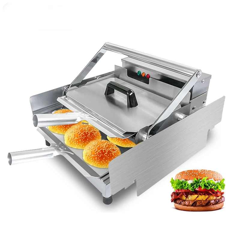 110V/220V Hamburg Machine Commercial Western Restauran Bread Grill Batch Bun Tostapane Riscaldatore Con Timer