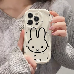 Cartoon Rabbit Miffies 3D Wave Soft Phone Case - Motorola Moto E15 (NYW - 4E66059N1)
