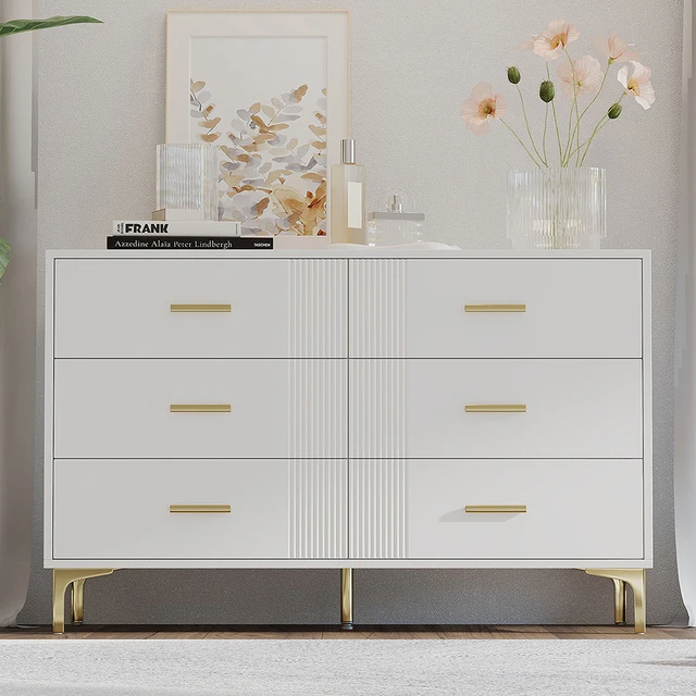 KOMHTOM chest of drawers with 6 drawers White door