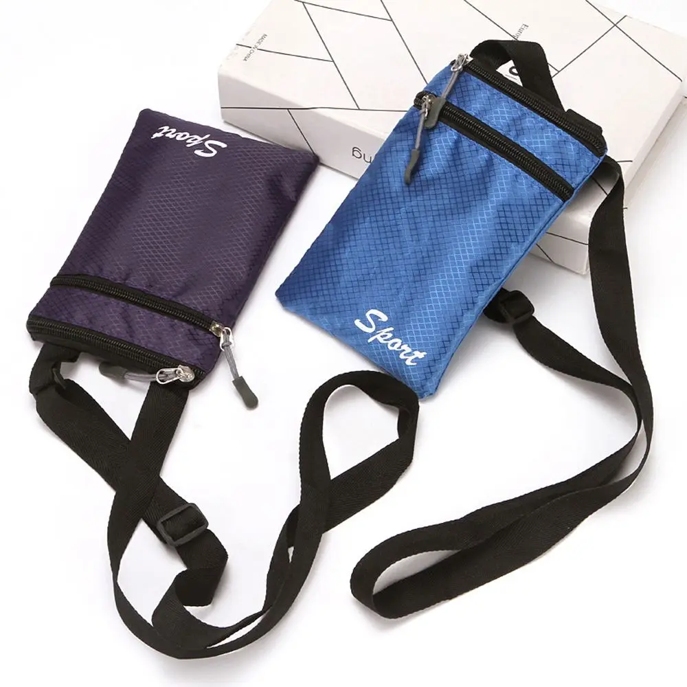 Mobile Phone Bag Soild Color Simple Fashion Over The Shoulder Square Messenger Bag Letter Storage
