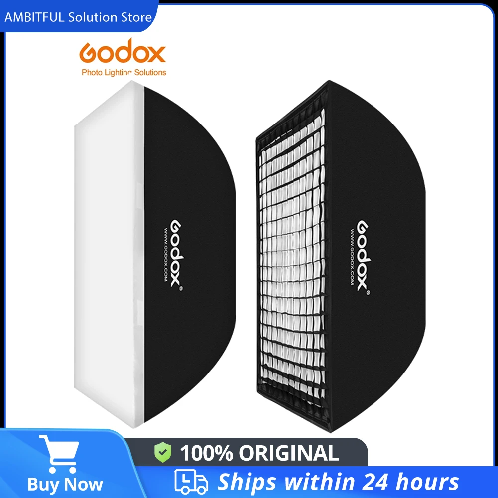 Godox 80x120cm 70x100cm 50x70cm 60x90cm 휴대용 직사각형 우산 보웬스 마운트 소프트박스 + 스튜디오 플래시용 캐리백