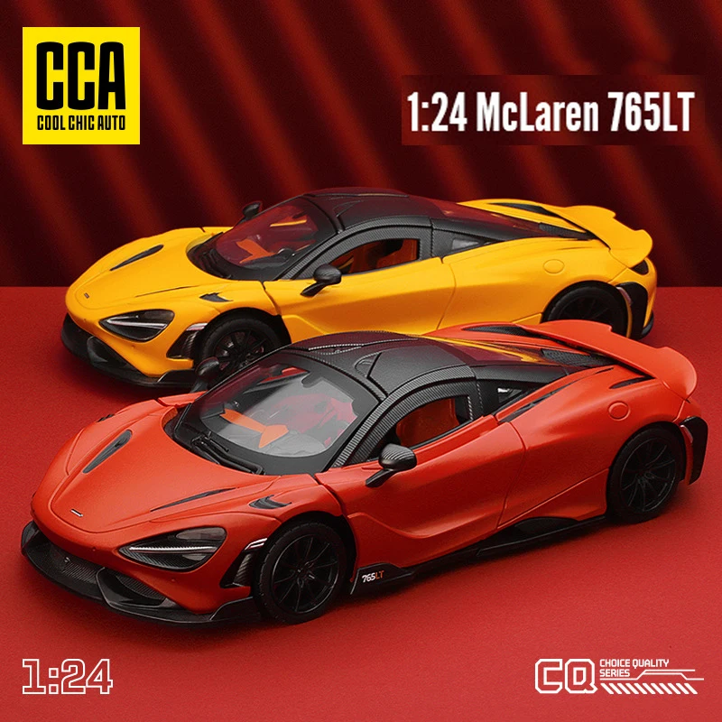 

1:24 Simulation Mclaren 765Lt Alloy Sports Car Model Sound And Light Pull Back Toy Car Racing Boy Collection Decoration Gift