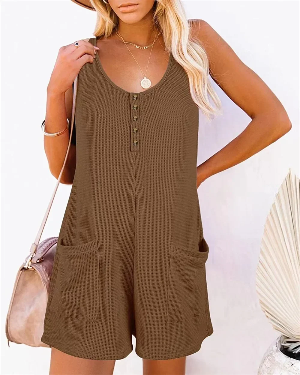 Summer Women Sleeveless Overalls Elegant Jumpsuits Romper Casual Vintage Ladies Short Pants Mesh fabric Wide Leg Pants