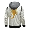 Men Winter Driving Leather Jacket Men Scorpion Embroidered Hooded Jacket PU Leather Motorcycle Jacket 5