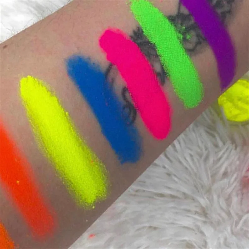 Neon Nail Powder Eyeshadow Dust Fluorenscence Effect Nails Glitter Pigment Chrome Dust DIY Nail Glitter Decoration Manicure 1Set