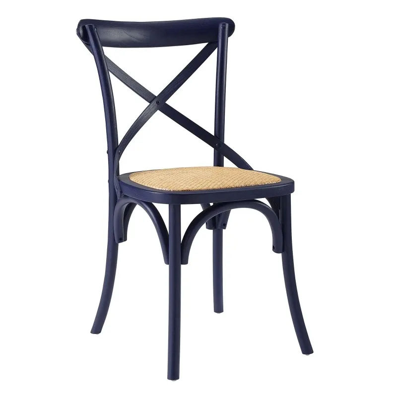 Gear 34.5" Modern Wood Dining Side Chair in Midnight Blue 2