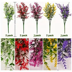 10 Bundles Vibrant Artificial Lavender Flowers for Garden and Home Decor (Mix)
