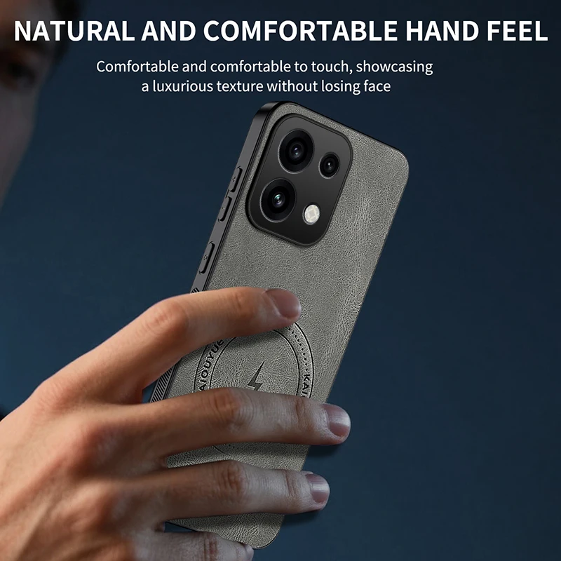 Simple Stylish Magnetic Suction Luxury Leather Skin-friendly Anti-drop Cover Case