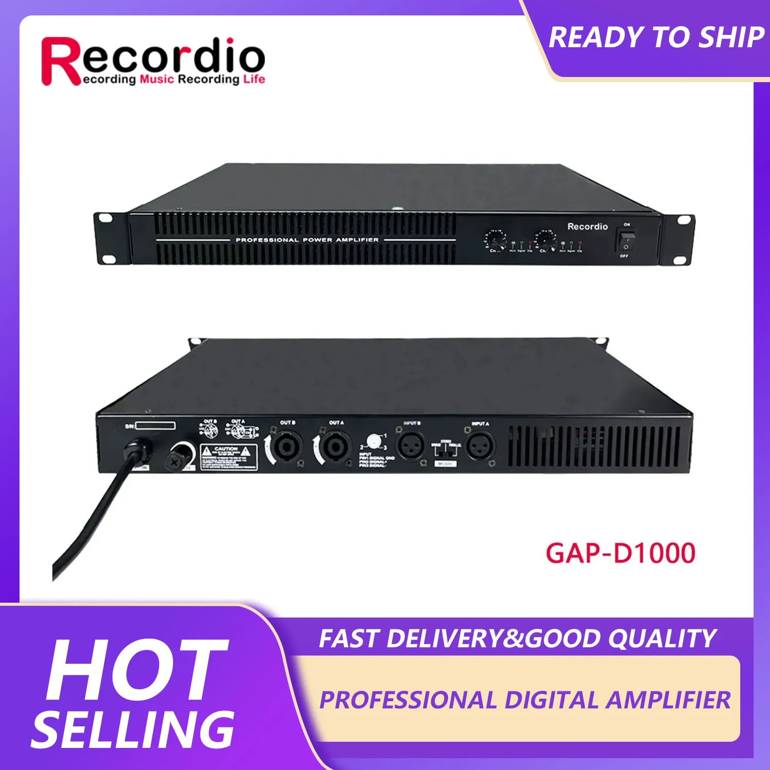 GAP-D1000 Power Product DJ Amplifier 5000Watts 2-Channels High Power Amplifier Use Professional stage audio power amplifier