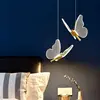 Nordic Butterfly Led Pendant Lamp Bedside Staircase Bedroom Hanging Lamps For Ceiling Art Indoor Lighting Light Fixture 1