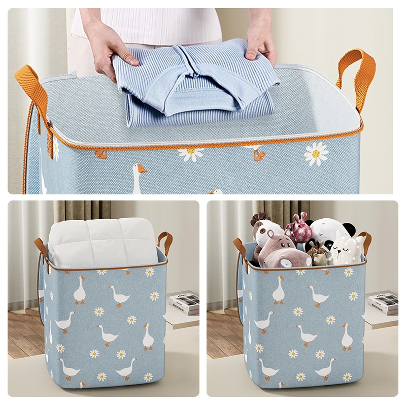 180/140/100l Foldable Clothes Storage Box Quilt Blanket Toys Sorting Bag Luggage Packing Pouch Closet Organizer