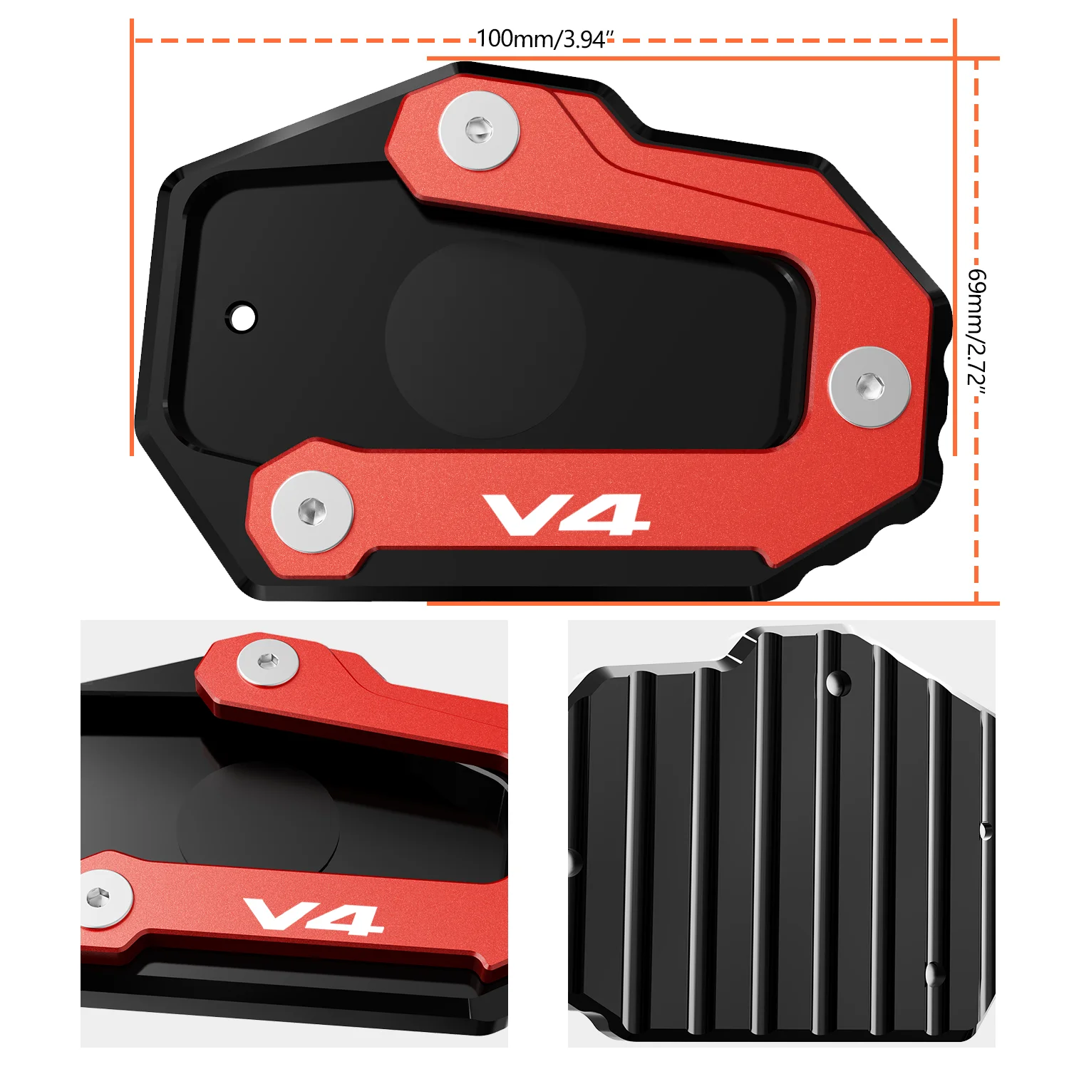 Per Ducati Multistrada V4S V4 V2 V2S 2022-2024 2025 Moto Piede Cavalletto Laterale Ingrandire Cavalletto Pad Piastra di Estensione Accessori - Image 2