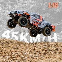 HBX RC Cars 3100A Short Box Truck Toy 4WD 1:16 Full Scale Brushless Off Road Vehicle Gyroscope RC Remote Control Car Toy Gift 2