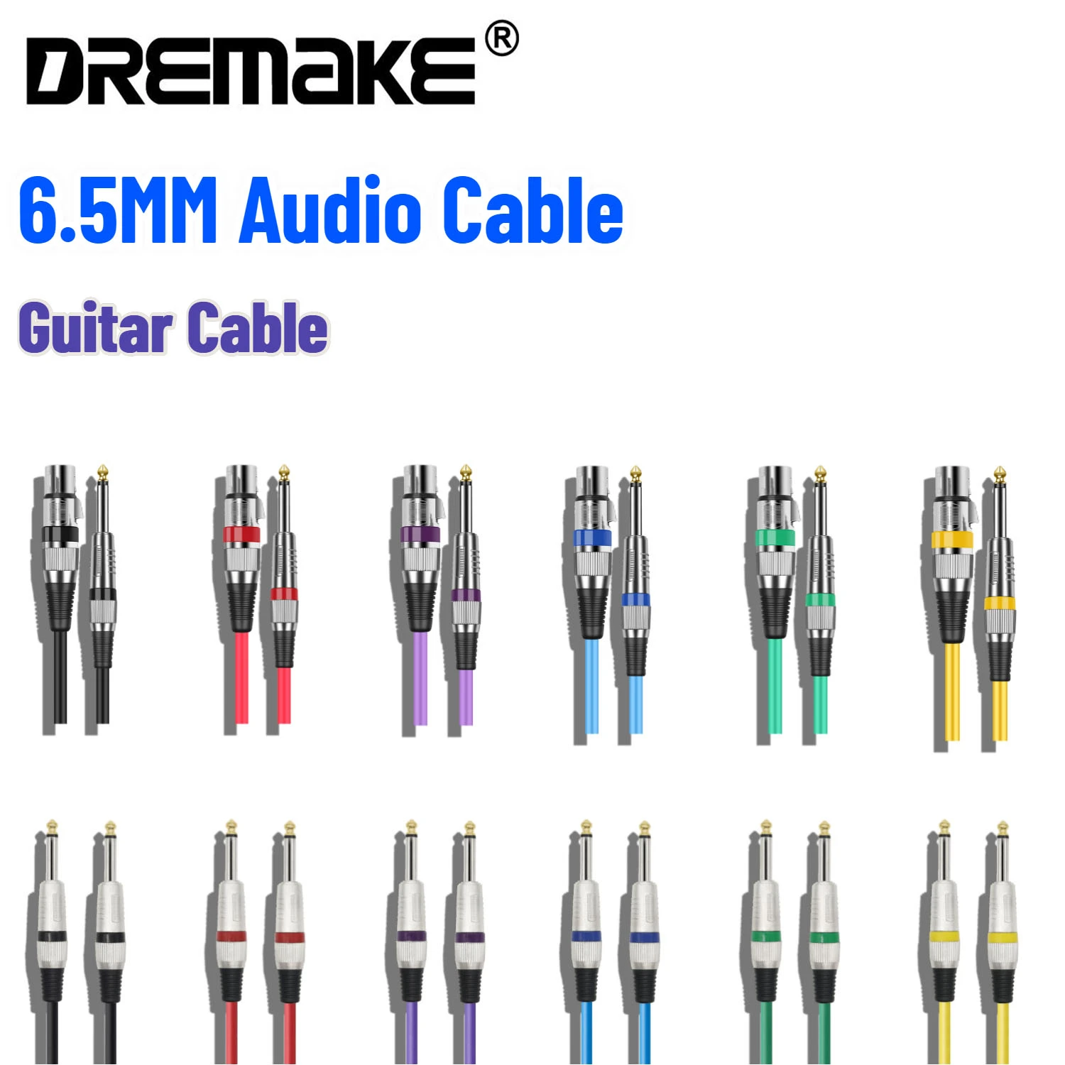 6.35 Guitar Cable Jack Male To Male 1/4 Inch Instrument Audio Cable 6