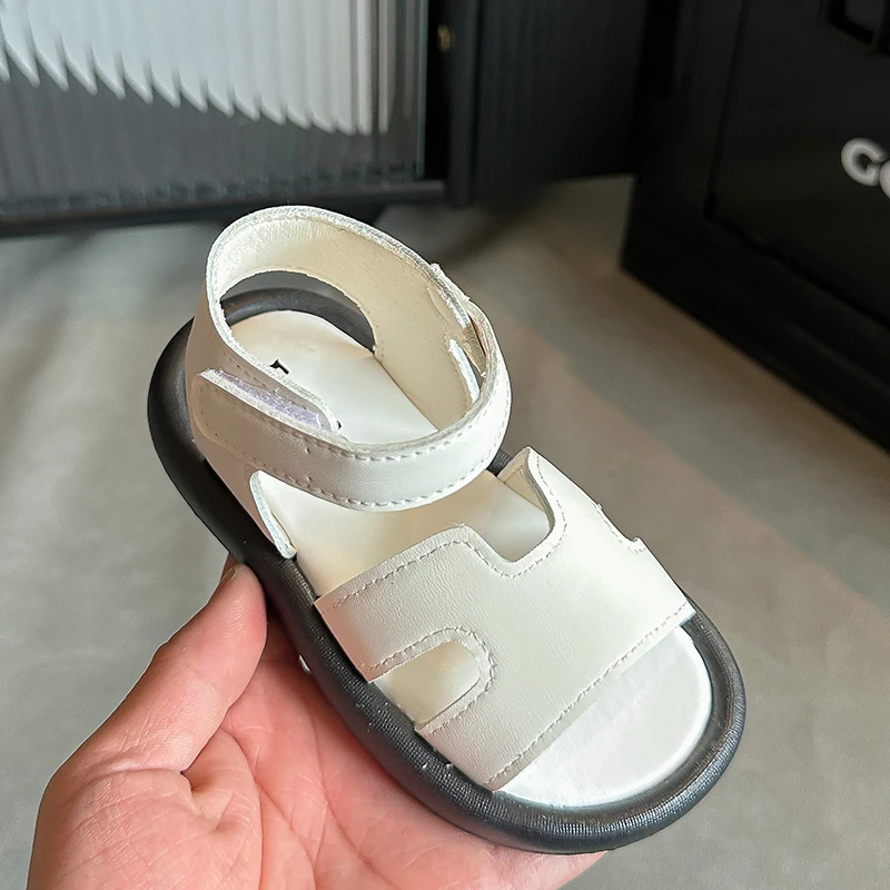 Children Leather Sport Sandals Toddler Boys Slippers Beach Shoes Kids Infant Open Toe Casual Sport Shoes 3-6Y Sandalias Summer