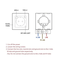 Melery อุปกรณ์ดูไฟติดผนังระบบ WiFi อัจฉริยะช่องเสียบเต้าเสียบปลั๊กไฟ USB Type-C รีโมทแอปไร้สายโดย Alexa Google Home 3