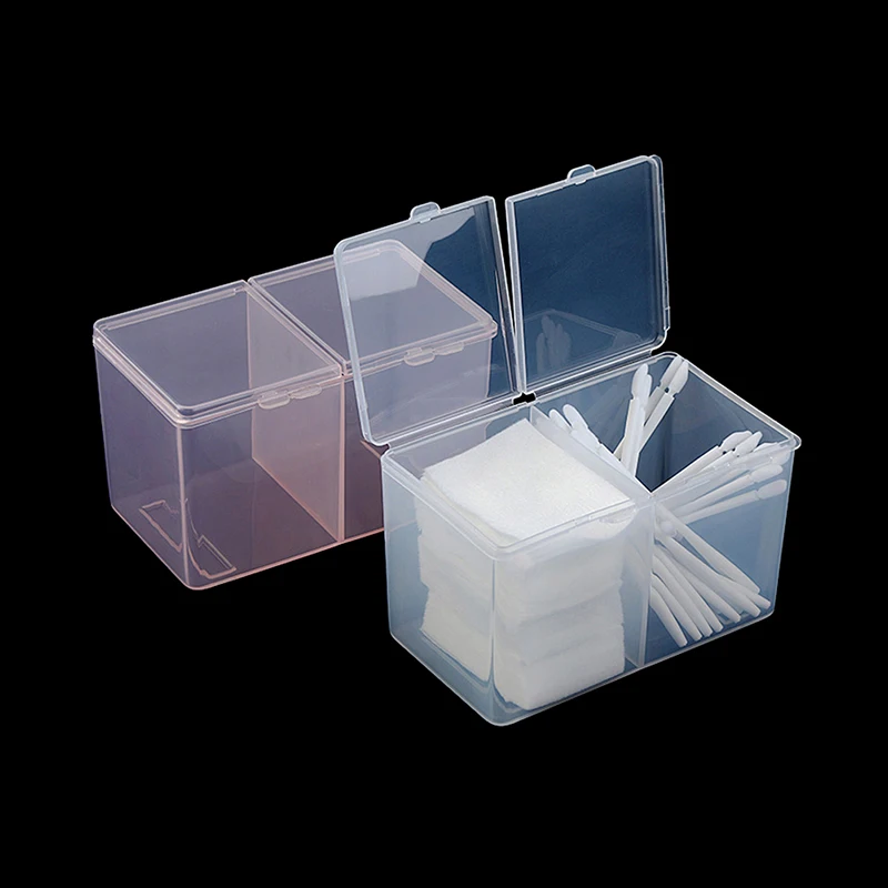 Bavlna vycpávky tampon dráp utěrky líčení kartáče organizátor úložný skříňka držák kontejner pouzdro nezávislý double-compartment