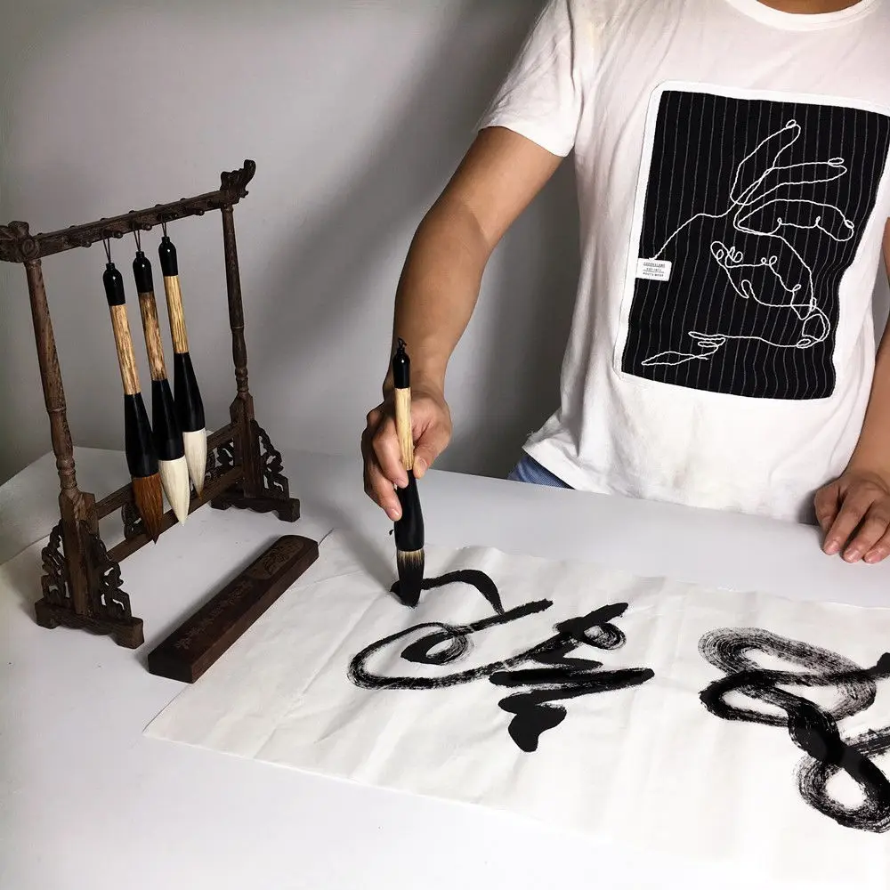 Large and small wolf and sheep and bear hair brush Couplet spring brush art supplies brush painting Calligraphy for beginners 4